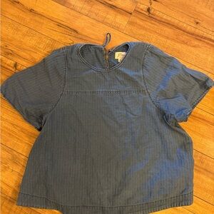 J. Crew Wmns Charcoal Blue Blouse